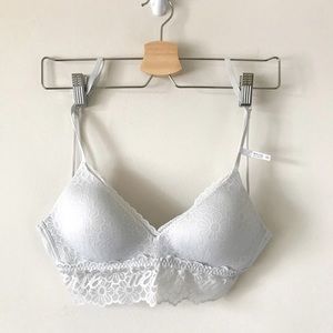Aerie Lace Bralette Light Blue 32C Bra Padded